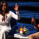 Michelle Obama speaks with Nigerian author Chimamanda Ngozi Adichie at The Royal Festival Hall on December 3, 2018 in London, England. The former First Lady’s memoir titled ‘Becoming’ has become the best selling book in the US for 2018 according to figures released by her publisher Penguin Random House. (Photo by